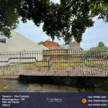 Terreno Comercial para Venda em Mandaguaçu - PR, Vl Carraro