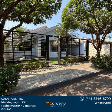 Casa para Venda em Mandaguaçu - PR, Centro