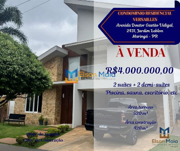 Casa em Condomínio para Venda em Maringá - PR, Jd Leblon