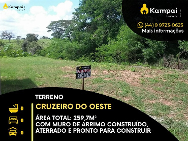 Terreno Comercial para Venda em Cruzeiro do Oeste - PR, Sol Nascente