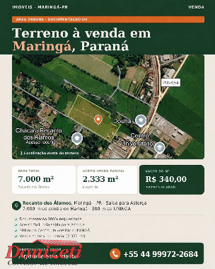 TERRENOS, Rodovia Pr317