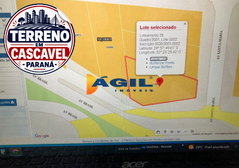 Terreno Comercial para Venda em Cascavel - PR, Pacaembu