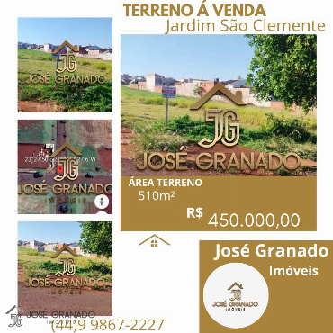 Terreno para Venda em Maringá - PR, Jd São Clemente