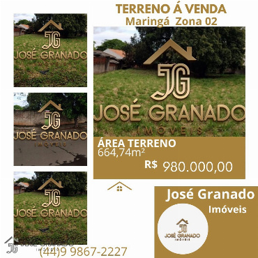 Terreno para Venda em Maringá - PR, Zona 02