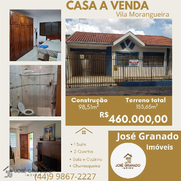 Casa para Venda em Maringá - PR, Vl Morangueira