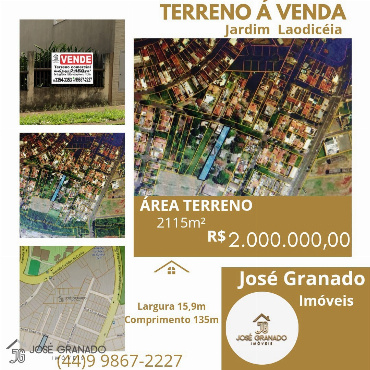 Terreno Comercial para Venda em Maringá - PR, Jd Laodicéia